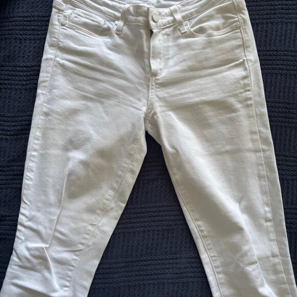 NWOT PAIGE DENIM Crisp White Verdugo Ankle Skinny Jean Raw Hem 27 - Picture 5 of 12